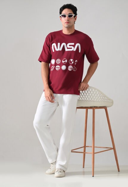Nasa Printed Over Sized Tishirt